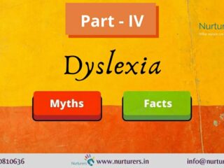 Dyslexia Part-IV: Educational graphic comparing Myths and Facts.