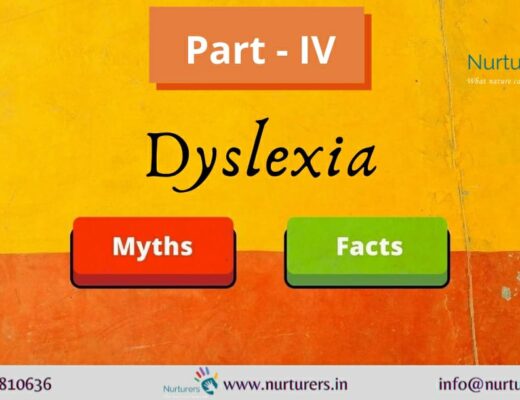 Dyslexia Part-IV: Educational graphic comparing Myths and Facts.